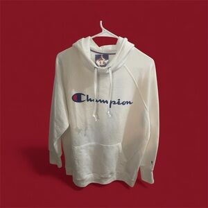 Women’s plus size 1X Champion white hooded sweatshirt! New with tags!